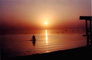 Sunset over Lake Habaniya